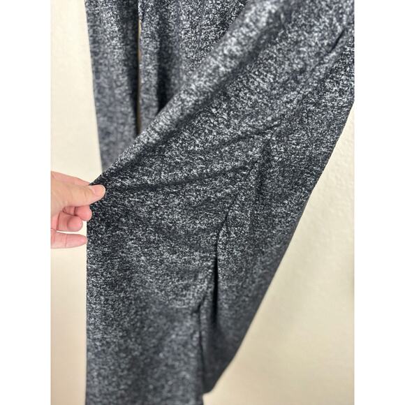 Athleta Malaga Turtleneck Ruched Gray Heathered Sweater Knit Dress Size Small - Picture 5 of 13